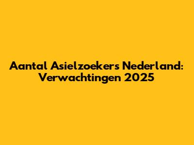 Aantal Asielzoekers Nederland: Verwachtingen 2025