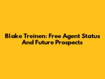 Blake Treinen: Free Agent Status And Future Prospects