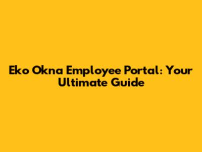 Eko Okna Employee Portal: Your Ultimate Guide