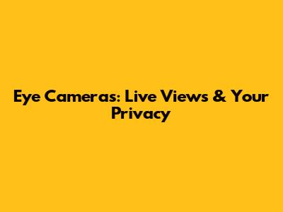 Eye Cameras: Live Views & Your Privacy