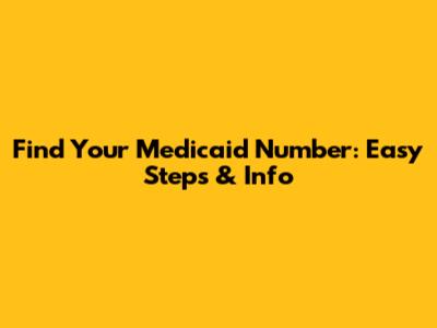 Find Your Medicaid Number: Easy Steps & Info