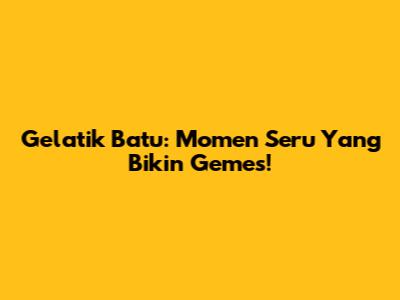Gelatik Batu: Momen Seru Yang Bikin Gemes!