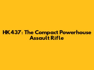 HK437: The Compact Powerhouse Assault Rifle