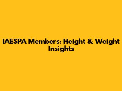 IAESPA Members: Height & Weight Insights