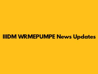 IIIDM WRMEPUMPE News Updates