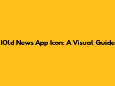 IOld News App Icon: A Visual Guide