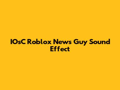 IOsC Roblox News Guy Sound Effect