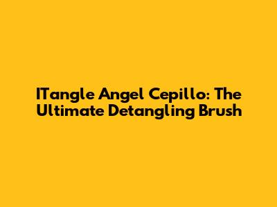 ITangle Angel Cepillo: The Ultimate Detangling Brush