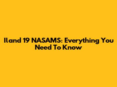 Iland 19 NASAMS: Everything You Need To Know