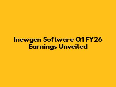 Inewgen Software Q1 FY26 Earnings Unveiled