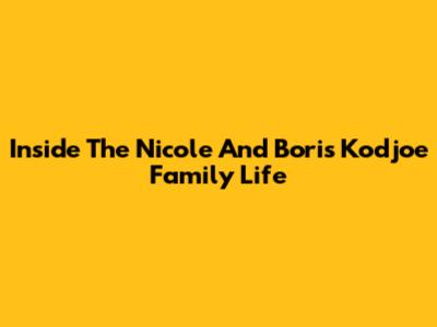 Inside The Nicole And Boris Kodjoe Family Life