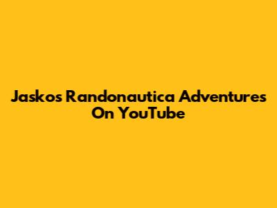 Jasko's Randonautica Adventures On YouTube