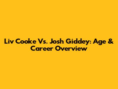 Liv Cooke Vs. Josh Giddey: Age & Career Overview