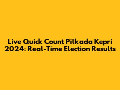 Live Quick Count Pilkada Kepri 2024: Real-Time Election Results
