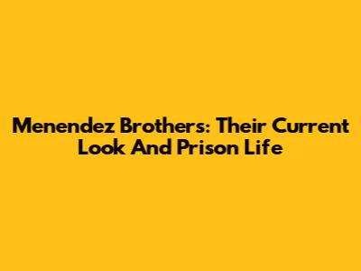 Menendez Brothers: Their Current Look And Prison Life