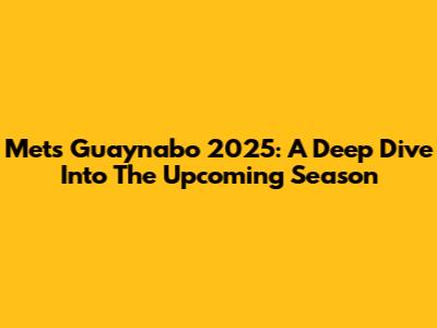 Mets Guaynabo 2025: A Deep Dive Into The Upcoming Season