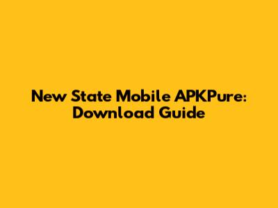 New State Mobile APKPure: Download Guide