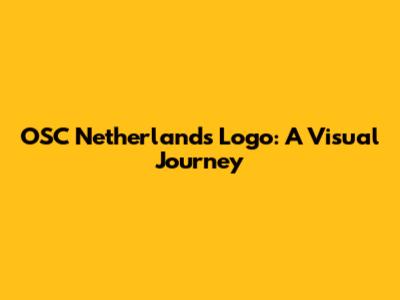 OSC Netherlands Logo: A Visual Journey