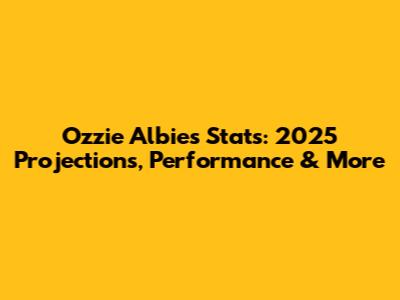 Ozzie Albies Stats: 2025 Projections, Performance & More