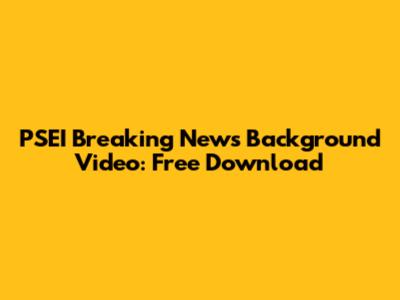 PSEI Breaking News Background Video: Free Download