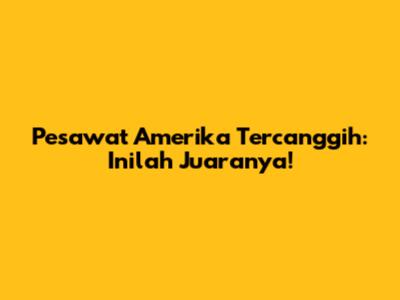 Pesawat Amerika Tercanggih: Inilah Juaranya!