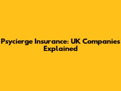 Psycierge Insurance: UK Companies Explained
