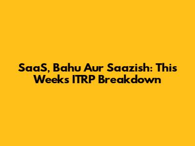 SaaS, Bahu Aur Saazish: This Week's ITRP Breakdown