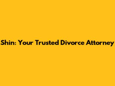 Shin: Your Trusted Divorce Attorney