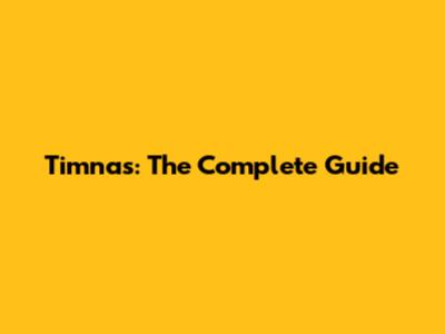 Timnas: The Complete Guide