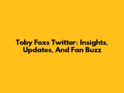 Toby Fox's Twitter: Insights, Updates, And Fan Buzz