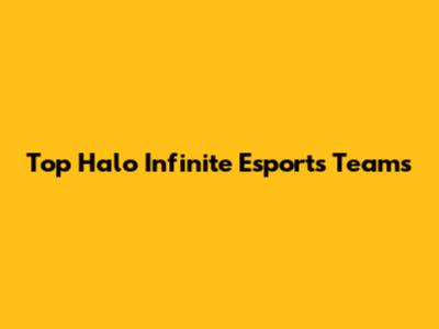 Top Halo Infinite Esports Teams