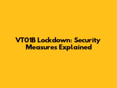 VT01B Lockdown: Security Measures Explained