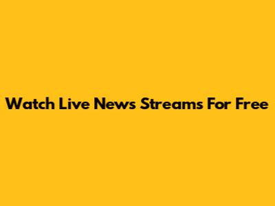 Watch Live News Streams For Free