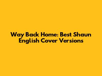Way Back Home: Best Shaun English Cover Versions