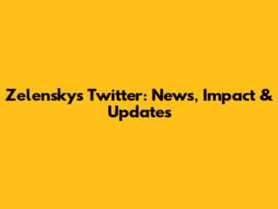 Zelensky's Twitter: News, Impact & Updates