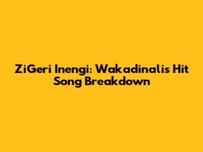 ZiGeri Inengi: Wakadinali's Hit Song Breakdown